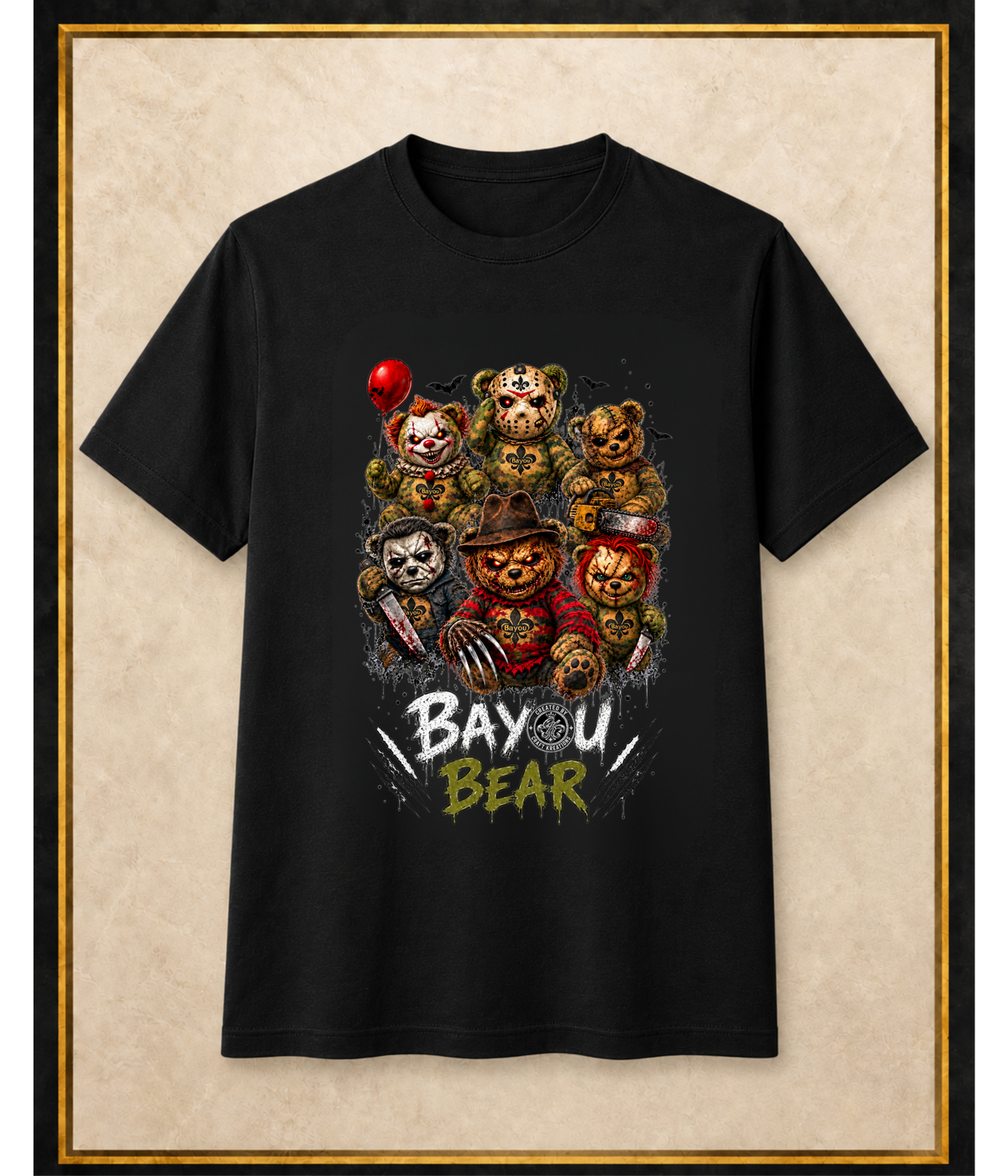 Bayou Horror Bear Graphic Tee